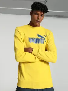 Puma Brand Logo Graphic Printed Crew-Neck Sweatshirt