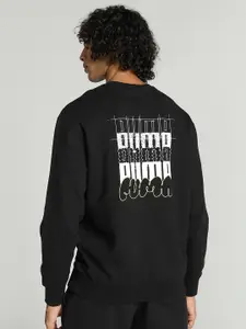 Puma BRAND LOVE Crew-Neck Graphic Printed Sweatshirt