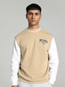 Puma Colour blocked Cotton Pullover Sweatshirt