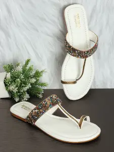 Anouk Embellished One Toe Flats