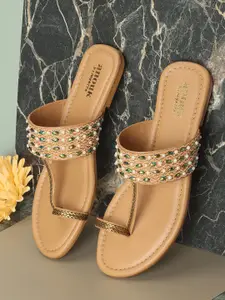 Anouk Embellished One Toe Flats