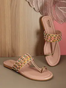 Anouk Embellished Open Toe Flats