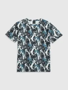 CAVIO Boys Printed Applique T-shirt