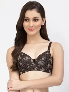 SHYAM SONS FLAIR Floral Medium Coverage Lightly Padded Push-Up Bra With All Day Comfort
