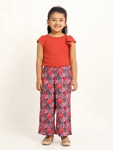 Campana Girls Pure Cotton T-shirt with Trousers