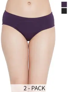 Juliet Pack Of 2 Cotton Mid Rise Period Panties
