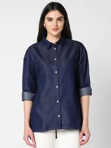 VASTRADO Classic Long Sleeves Cotton Oversized Casual Shirt