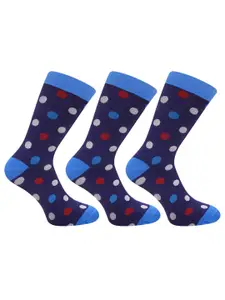 FOOTPRINTS Men Pack Of 3 Printed Calf Length Socks