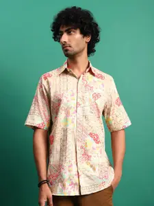Sangria Men Printed Cotton Casual Shirt