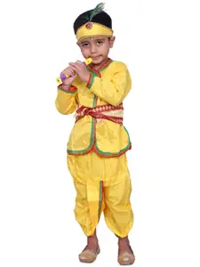 BAESD Boys Shirt With Dhoti Pant 5 Pieces Krishna Costume