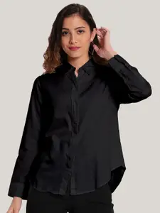 Indietoga Solid Cotton Long Classic Slim Fit Formal Shirt