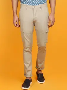 V-Mart Men Mid-Rise Cotton Cargo Trousers