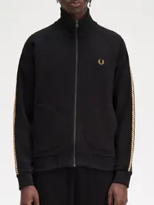 Fred Perry Men Longline Bomber with Embroidered Jacket