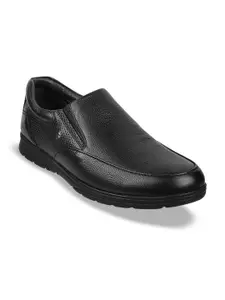 Metro Men Textured Leather Slip-On Shoes