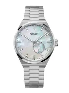BERING Women Automatic Mother of Pearl Dial & Stainless Steel Analogue Watch 19435-704