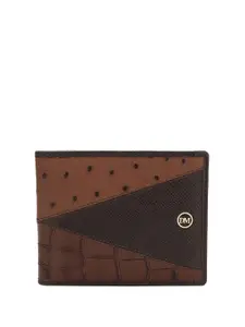 Da Milano Men Textured Leather Two Fold Wallet