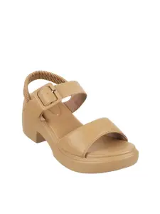 Metro Open Toe Block Heels