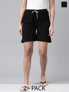 Kryptic Women Pack of 2 Cotton Lounge Shorts