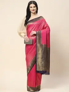 Meena Bazaar Woven Design Zari Art Silk Saree