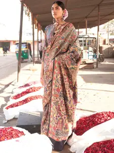 Saree mall Ethnic Motifs Printed Baluchari Sarees