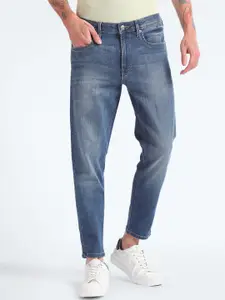 Flying Machine Men Tapered Fit High Rise Clean Look Heavy Fade Stretchable Jeans