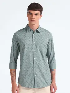 Flying Machine Slim Fit Printed Pure Cotton Casual Shirt