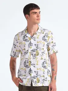 Flying Machine Abstract Printed Cotton Casual Shirt