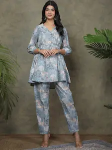 LALI JAIPUR Printed Top & Trousers Co-Ords