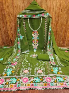 Panzora Embroidered Unstitched Dress Material