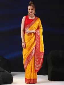 Saree mall Floral Woven Design Zari Saree