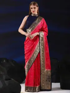 Saree mall Woven Design Zari Silk Blend Sarees
