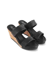 Tresmode Colourblocked Wedge Sandals with Bows