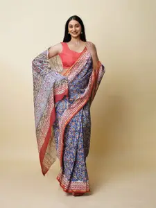Unnati Silks Ethnic Motifs Silk Cotton Handloom Chanderi Saree