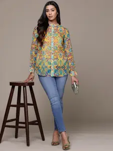 aarke Ritu Kumar Women Floral Printed Casual Shirt With Camisole