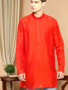 TATTVA Long Sleeves Band Collar Straight Kurta