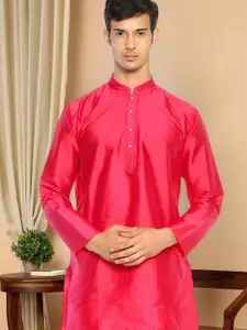 TATTVA Long Sleeves Mandarin Collar Thread Work Kurta