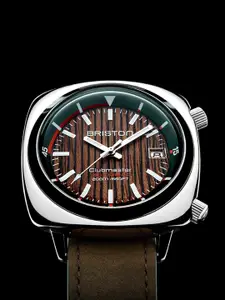 BRISTON Clubmaster Diver Leather Multi Function Automatic Motion Watch 18642.PS.D.10W.LVC