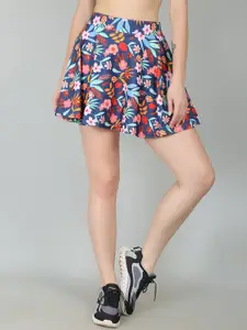N-Gal Floral Printed Mini Skorts Skirt With Attached Inner Short