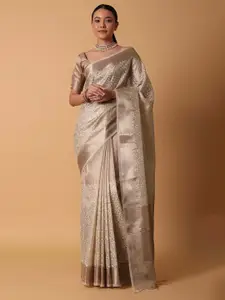 KALKI Fashion Ethnic Woven Design Zari Chanderi Saree