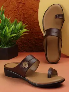 AROOM Embellished Leather One Toe Flats