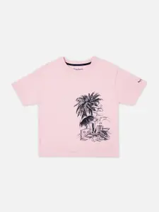 Pepe Jeans Boys Talcott Graphic Printed Round Neck Pure Cotton Oversized T-shirt