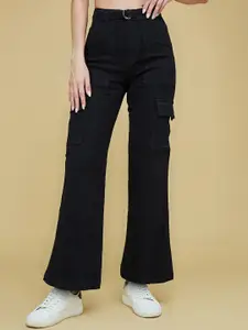 DressBerry Women Wide Leg High-Rise Stretchable Jeans