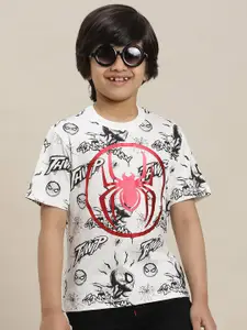 Kids Ville Boys Spiderman-Printed Pure-Cotton T-Shirt