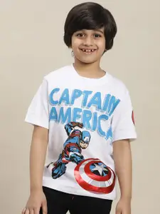 Kids Ville Boys Captain America-Printed Pure-Cotton T-Shirt