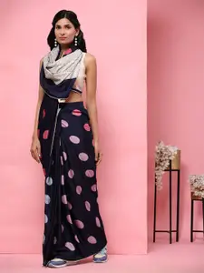 RACHNA Polka Dot Printed Ready To Wear Saree