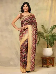 RACHNA Chevron Printed Ready To Wear Saree