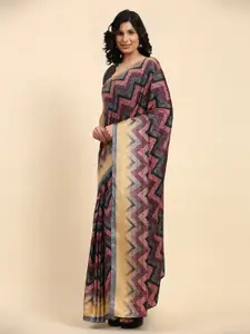 RACHNA Chevron Printed Ready to Wear Saree