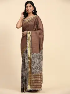 RACHNA Floral Printed half & Half  Ready to Wear Saree