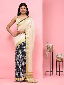 RACHNA Abstract Printed Half & Half Ready to Wear Saree