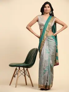 RACHNA Striped Woven Design Zari Saree